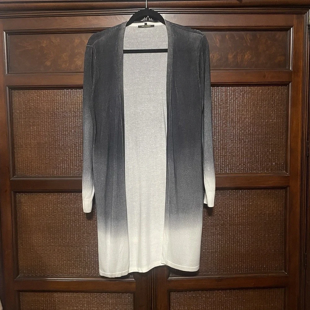 Kobi Halperin‎ Women's Gray Ombre Cardigan Lightweight Sweater  Duster Size M